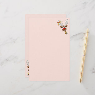 Funny Reindeer Peeking Christmas Meme  Stationery