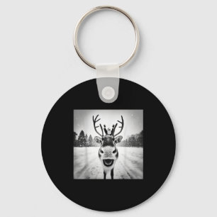 Funny Reindeer Selfie Christmas Men Women Boys And Key Ring