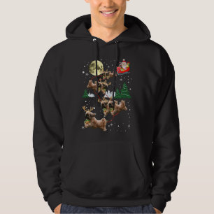 Funny Reindeer Shih Tzu Xmas Christmas Dog Lovers Hoodie