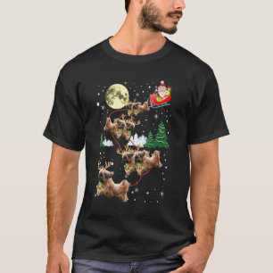 Funny Reindeer Shih Tzu Xmas Christmas Dog T-Shirt