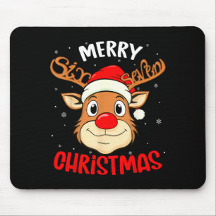 Funny Reindeer Six Seven 67 Meme Merry Christmas S Mouse Pad