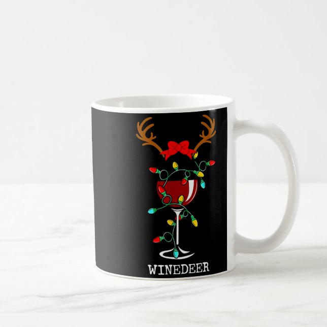 Funny Reindeer Winedeer Reinbeer Matching Couples  Coffee Mug (Right)