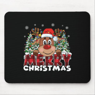 Funny Reindeer Xmas Men Women Family Merry Christm Mouse Pad
