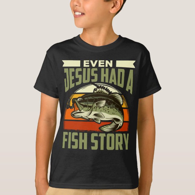 Funny Religious Fisherman Joke Christian Humour T-Shirt (Front)