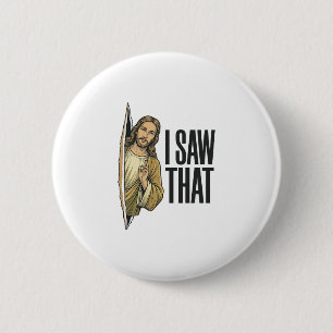 Funny Religious I Saw That Vintage 6 Cm Round Badge