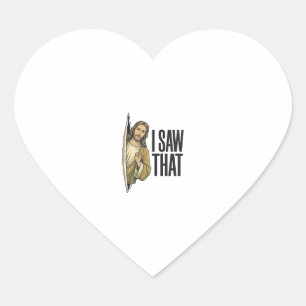 Funny Religious I Saw That Vintage Heart Sticker