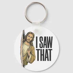 Funny Religious I Saw That Vintage Key Ring
