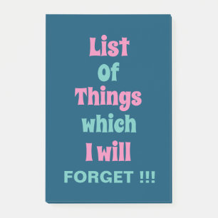Funny Reminder for Forgetful People Don't Forget Post-it Notes