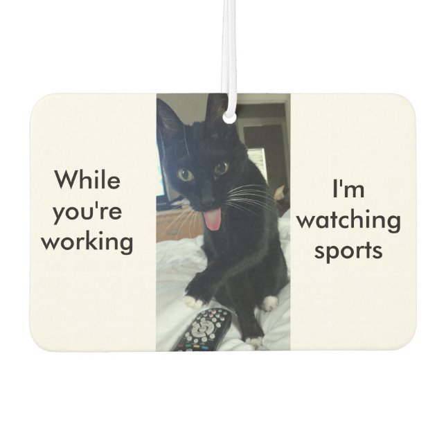 Funny remote tongue cat sport car air freshener (Front)