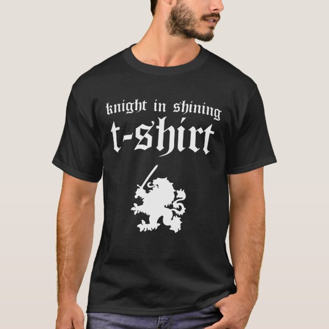 Funny Renaissance Faire Knight Heraldic Medieval T-Shirt (Front)