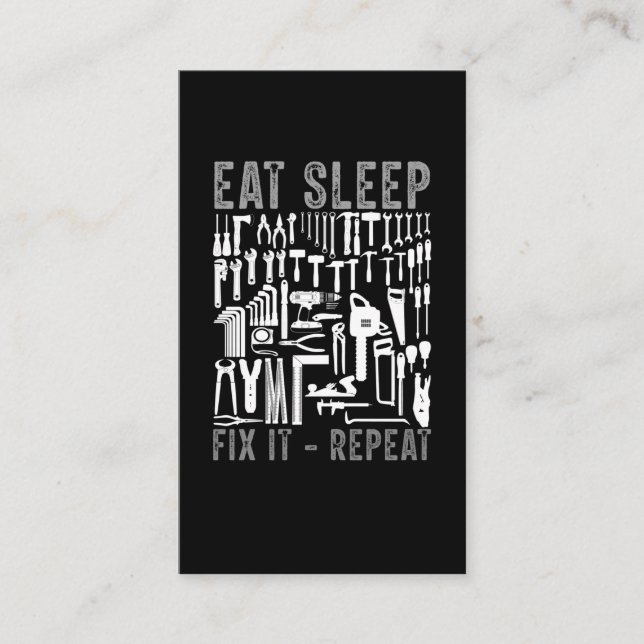 Funny Repairman Dad Craftsman Husband Mechanic Business Card (Front)