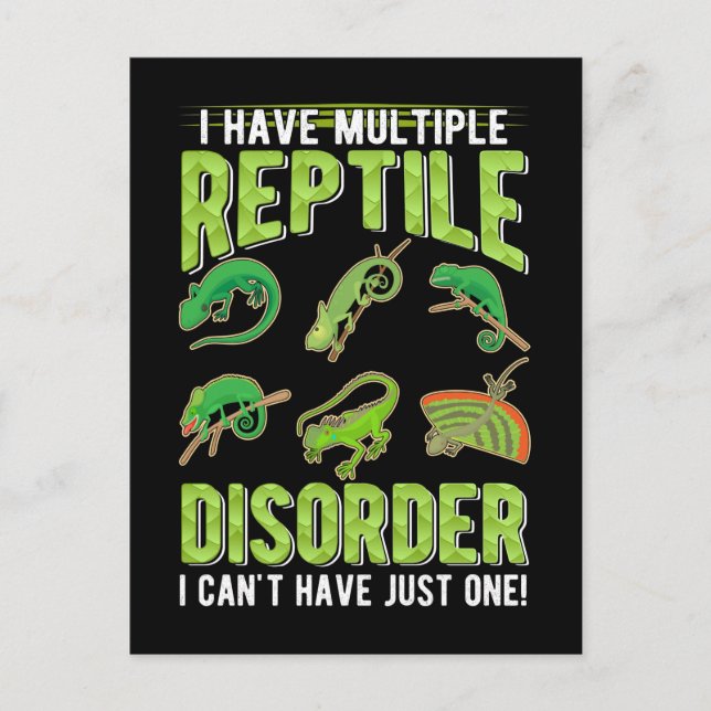 Funny Reptile Gecko Lizard Lover Postcard (Front)