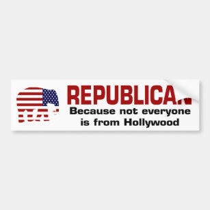 FUNNY REPUBLICAN - Hollywood Bumper Sticker