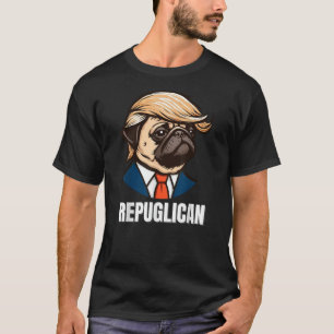 Funny Republican Pug Political Dog Repuglican Men  T-Shirt
