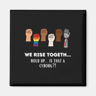 Funny Resist Fists We Rise Together For Equality Magnet