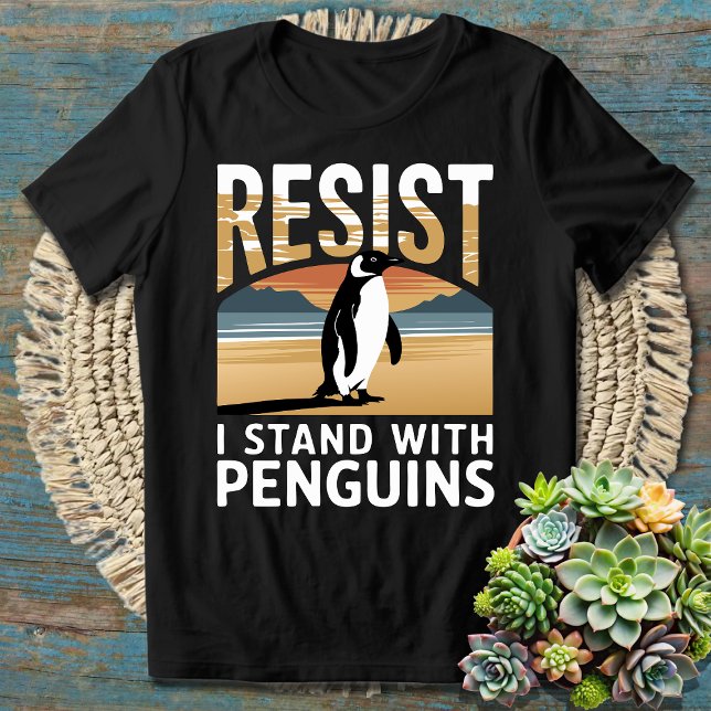 Funny Resist Penguin Activism T-Shirt (Creator Uploaded)