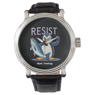 Funny Resist Penguin Protest Against Tariffs  Watch