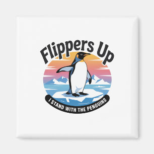 Funny Resist Penguins Protest Against Tariffs 2  Magnet