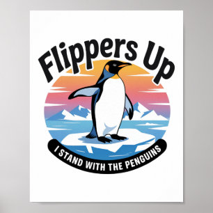 Funny Resist Penguins Protest Against Tariffs 2  Poster