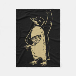 Funny Resist Penguins Protest Against Tariffs (2 S Fleece Blanket