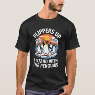 Funny Resist Penguins Protest Against Tariffs Vint T-Shirt