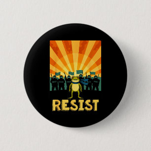 Funny Resist Portland Frog Protest  6 Cm Round Badge