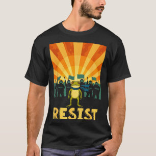 Funny Resist Portland Frog Protest  T-Shirt