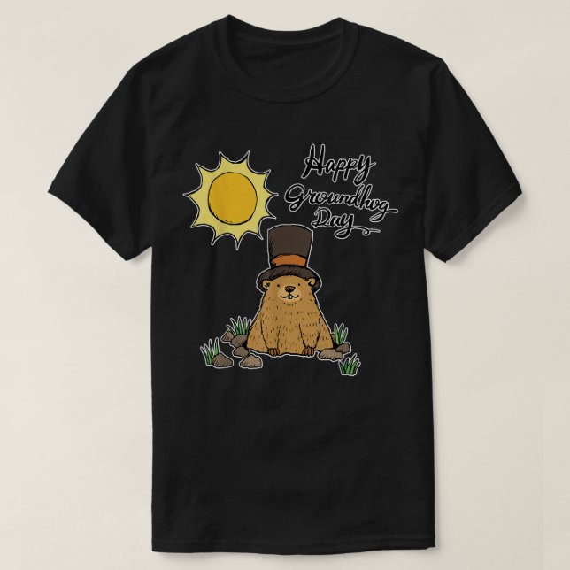 Funny Respect The Groundhog Day  T-Shirt (Design Front)