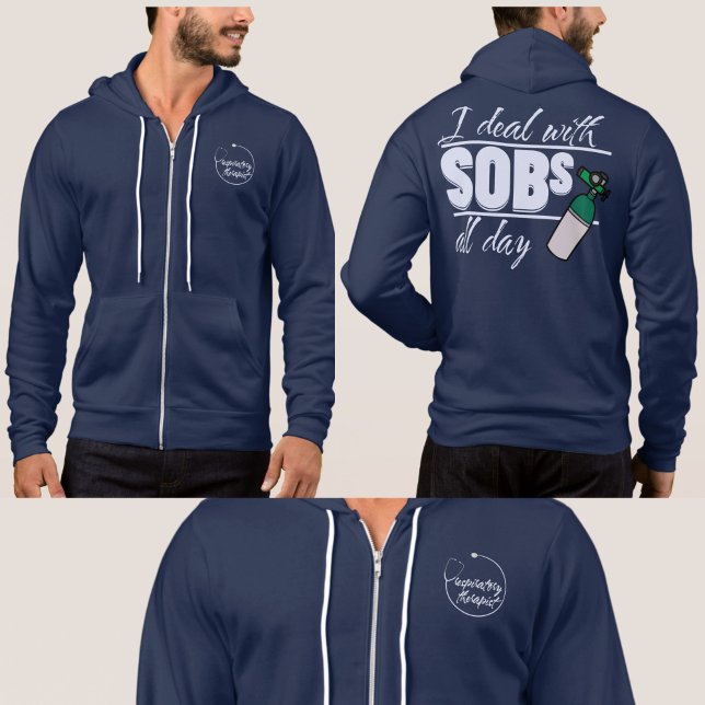 Funny Respiratory Therapist 2 Sided Typography SOB Hoodie (Creator Uploaded)