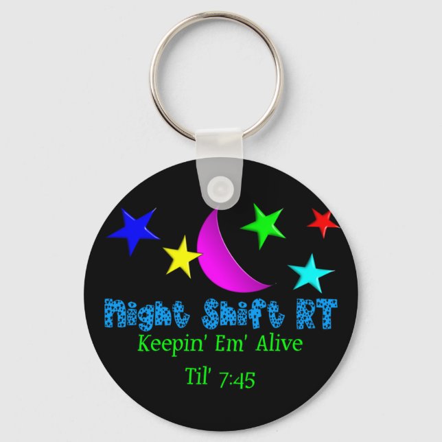 Funny Respiratory Therapist Gifts and T-Shirts Key Ring (Front)