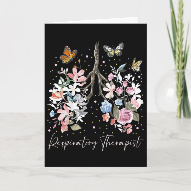 Funny Respiratory Therapist Therapy Lung Happy Eas Card (Front)