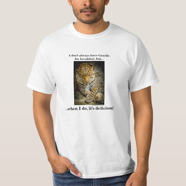 Funny Resting Leopard T-shirt (Front)