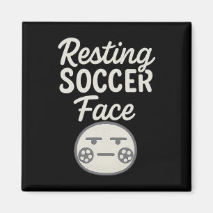 Funny Resting Soccer Face Soccer Fan Novelty  Magnet
