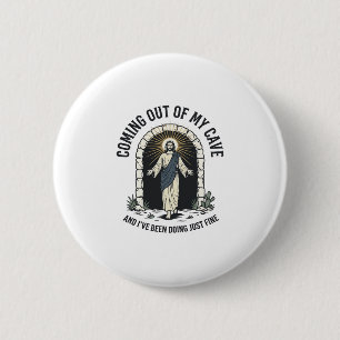 Funny Resurrection Cave Quote Vintage Engraving De 6 Cm Round Badge