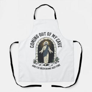 Funny Resurrection Cave Quote Vintage Engraving De Apron