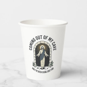 Funny Resurrection Cave Quote Vintage Engraving De Paper Cups