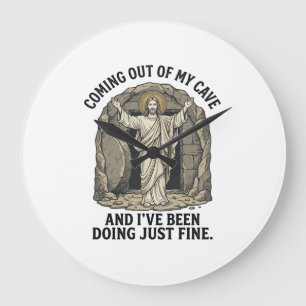Funny Resurrection Cave Vintage Engraving Shirt De Large Clock