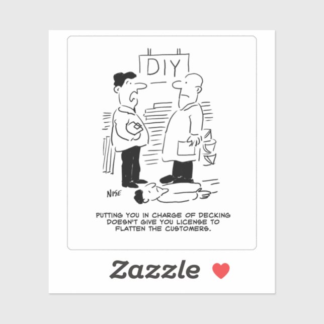 Funny Retail Store Cartoon. (Sheet)