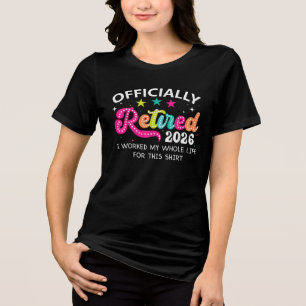 Funny Retired 2026 Retirement Coworkers Men Women Tri-Blend Shirt