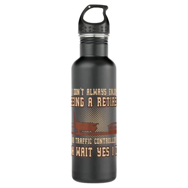 Funny Retired Air Traffic Controller T 710 Ml Water Bottle (Front)