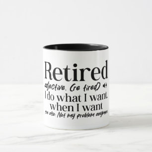 Funny Retired Definition Mug