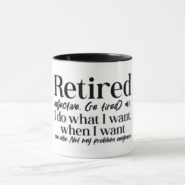 Funny Retired Definition Mug (Center)