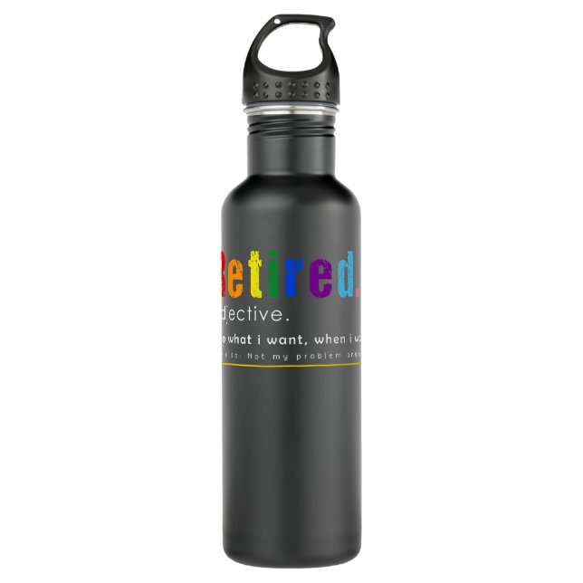 Funny Retired Definition quote Retirement cool for 710 Ml Water Bottle (Front)