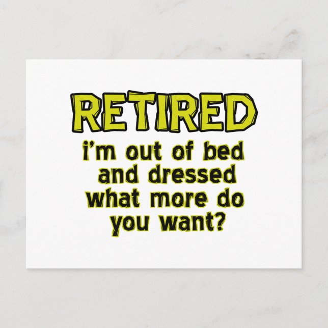 Funny retired designs postcard (Front)
