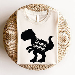 Funny Retired Dinosaur For Birthday Party White T-Shirt