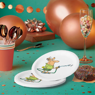 Funny Retired Doctor Gardening Garden Hose Paper Plate