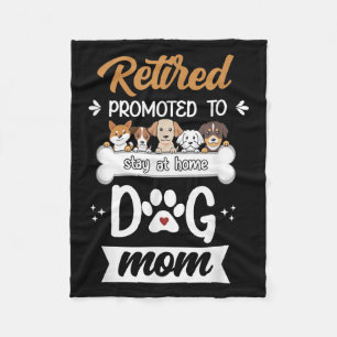 Funny Retired Dog Mum Gift Cute Pet Lover Design  Fleece Blanket