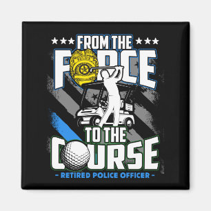 Funny Retired Lice Officer Golf Retirement Gift  Magnet