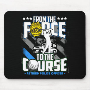 Funny Retired Lice Officer Golf Retirement Gift  Mouse Pad