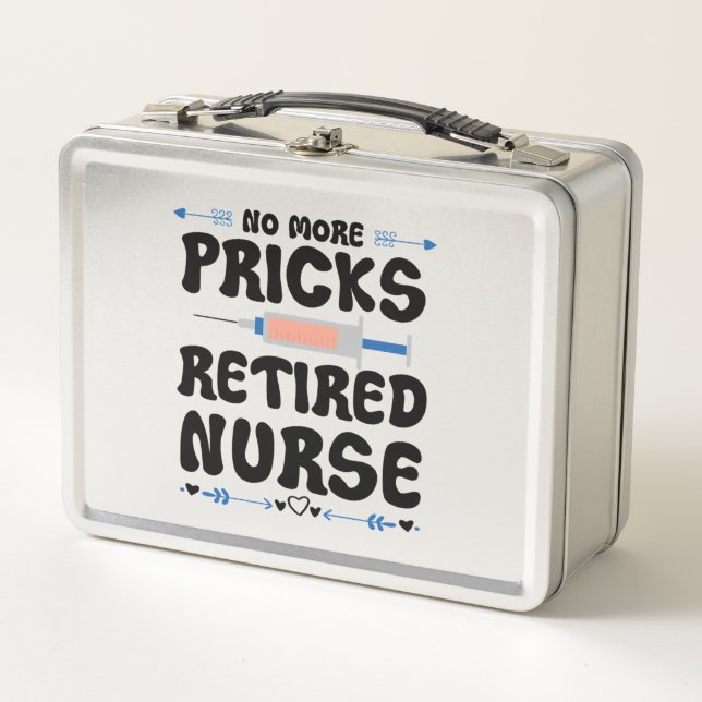 Funny Retired nurse- Nursing Retirement Party Gag  Metal Lunch Box (Front)